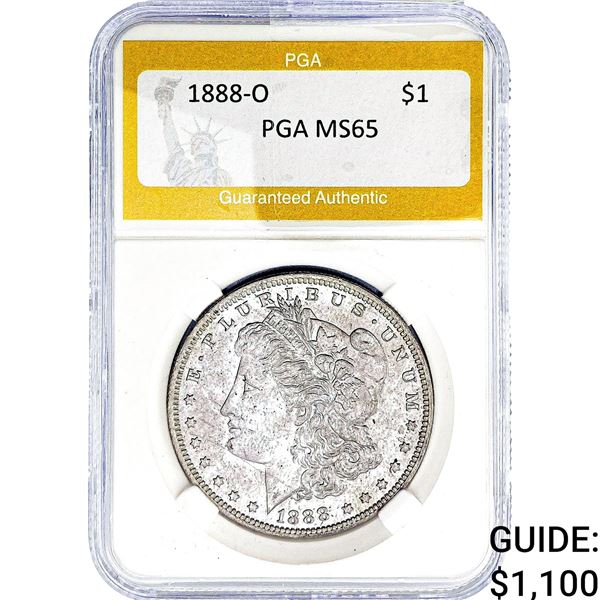 1888-O Morgan Silver Dollar PGA MS65