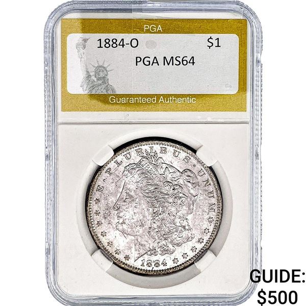 1884-O Morgan Silver Dollar PGA MS64