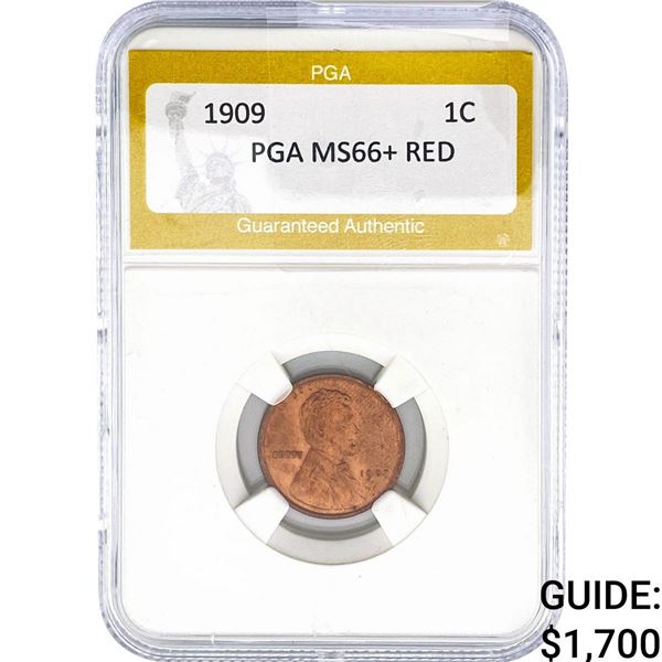 1909 Wheat Cent PGA MS66+ RED