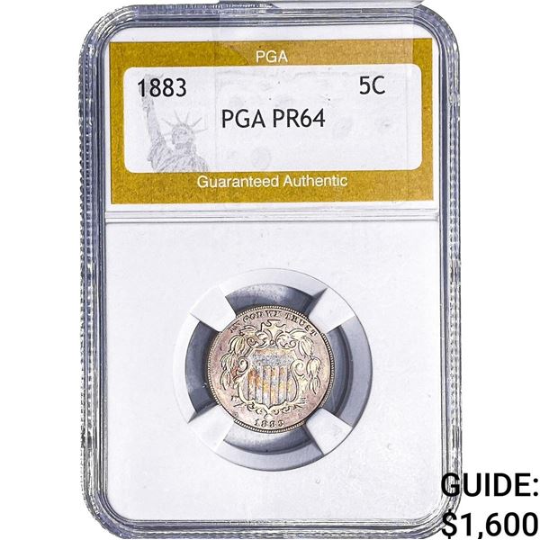 1883 Shield Nickel PGA PR64