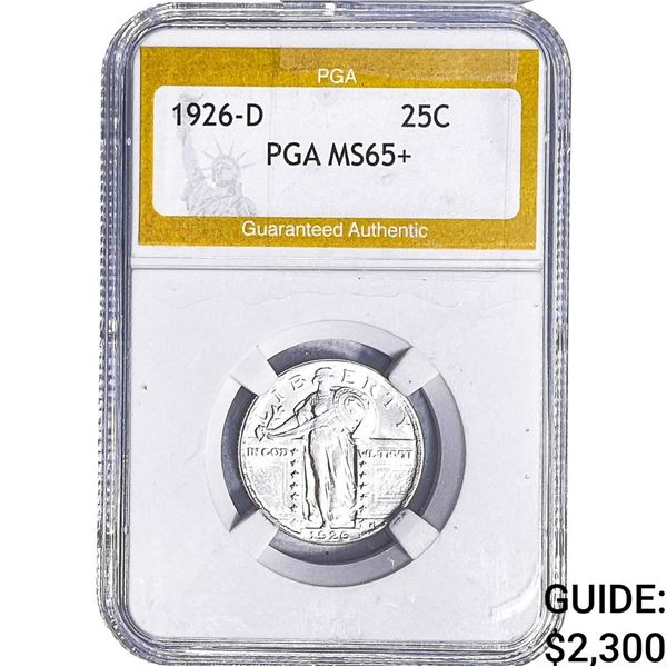 1926-D Standing Liberty Quarter PGA MS65+