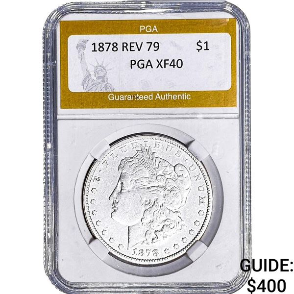 1878 REV 79 Morgan Silver Dollar PGA XF40