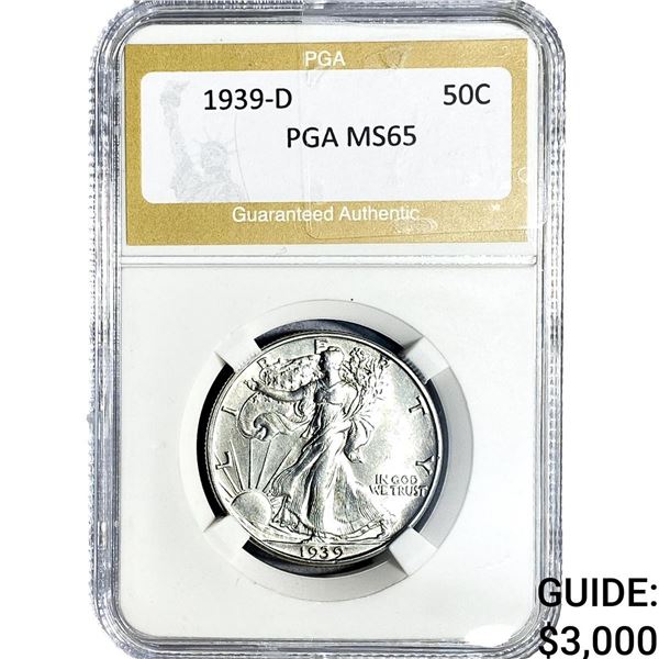 1934-D Walking Liberty Half Dollar PGA MS65
