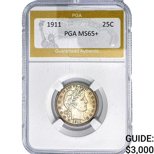 1911 Barber Quarter PGA MS65+