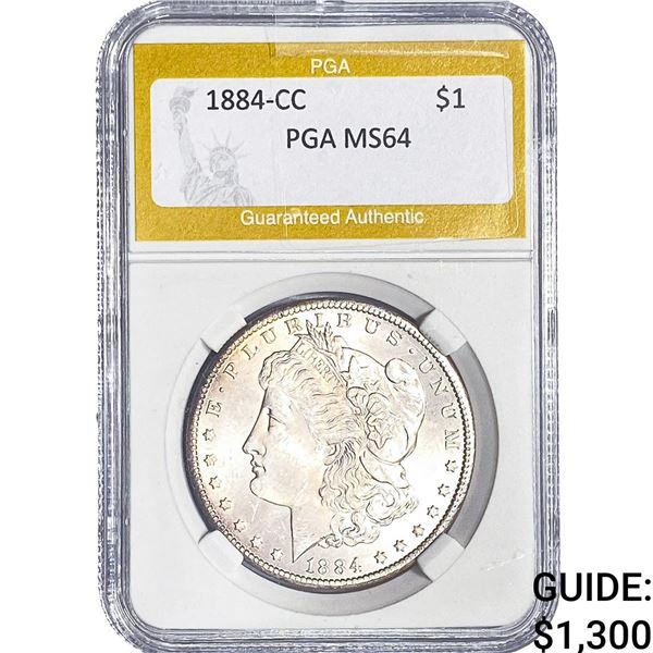 1884-CC Morgan Silver Dollar PGA MS64
