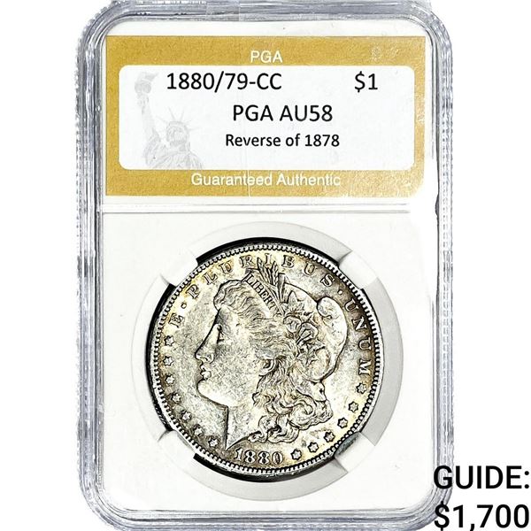 1880-CC Morgan Silver Dollar PGA AU58