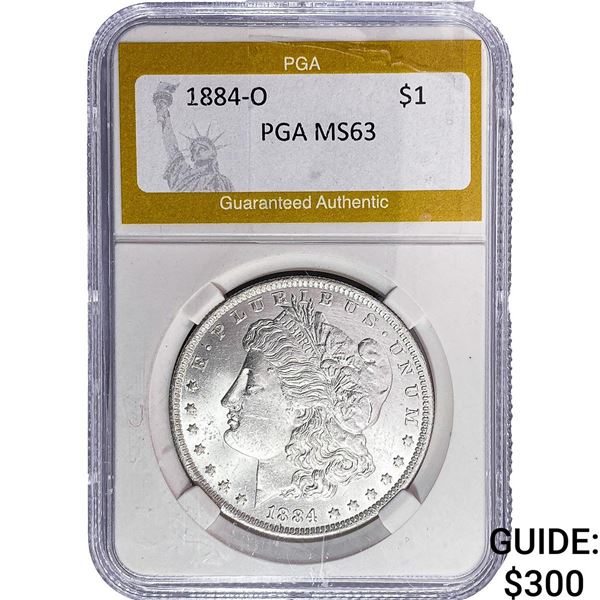 1884-O Morgan Silver Dollar PGA MS63