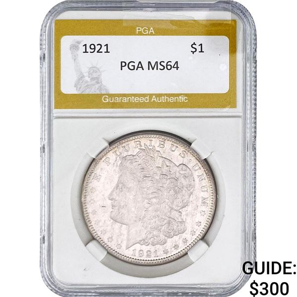 1921 Morgan Silver Dollar PGA MS64
