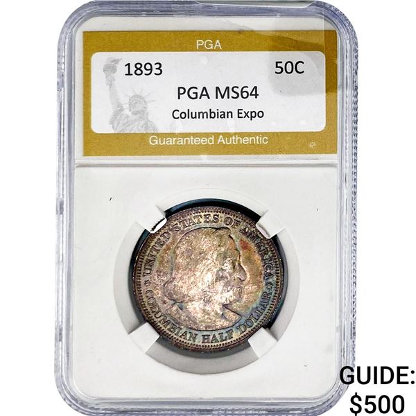 1893 Columbian Expo Half Dollar PGA MS64