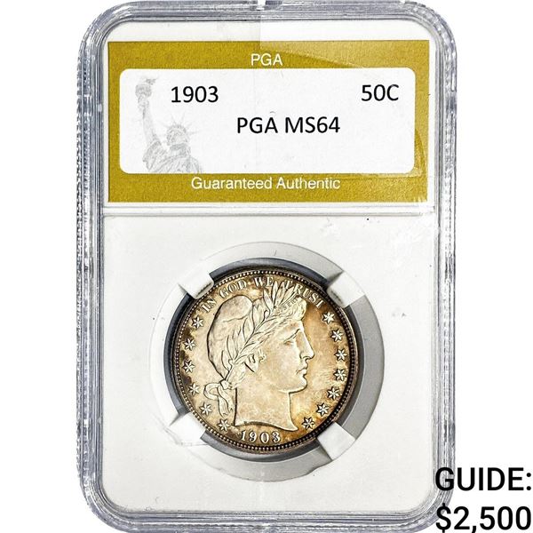 1903 Barber Half Dollar PGA MS64