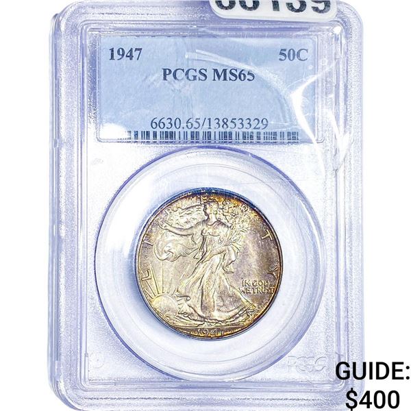 1947 Walking Liberty Half Dollar PCGS MS65