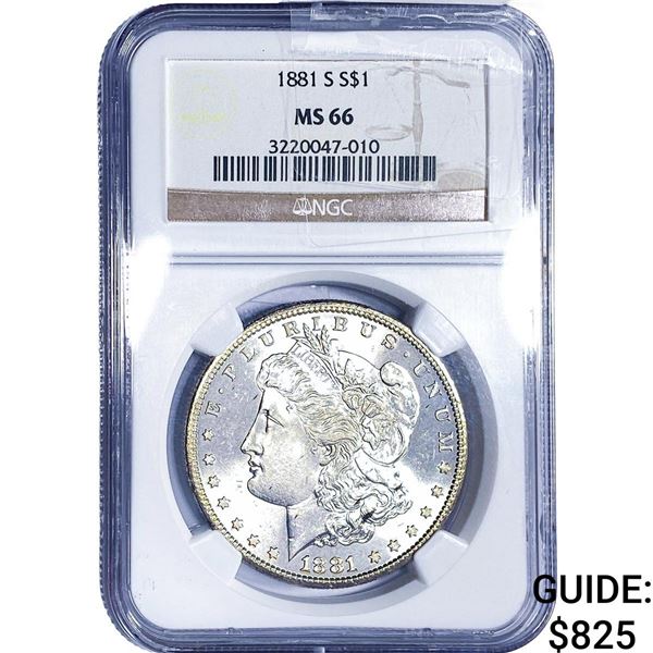 1881-S Morgan Silver Dollar NGC MS66