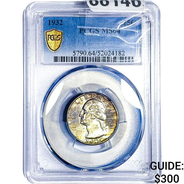 1932 Washington Silver Quarter PCGS MS64