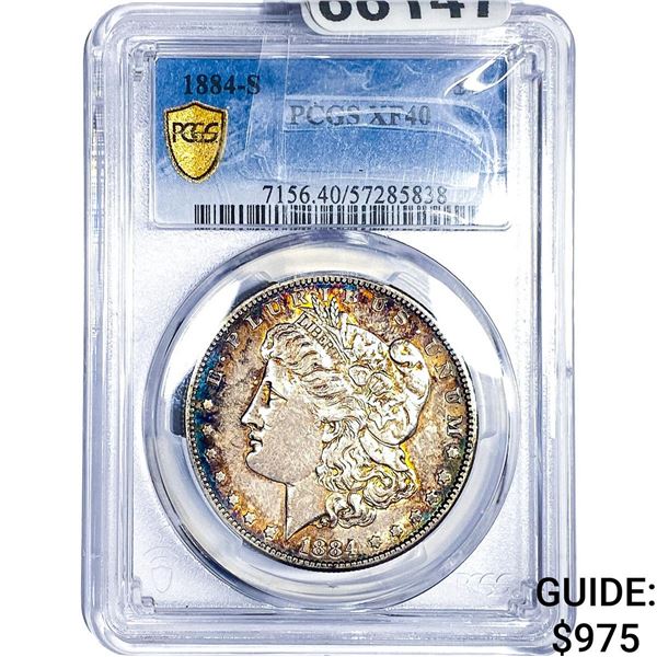1884-S Morgan Silver Dollar PCGS XF40