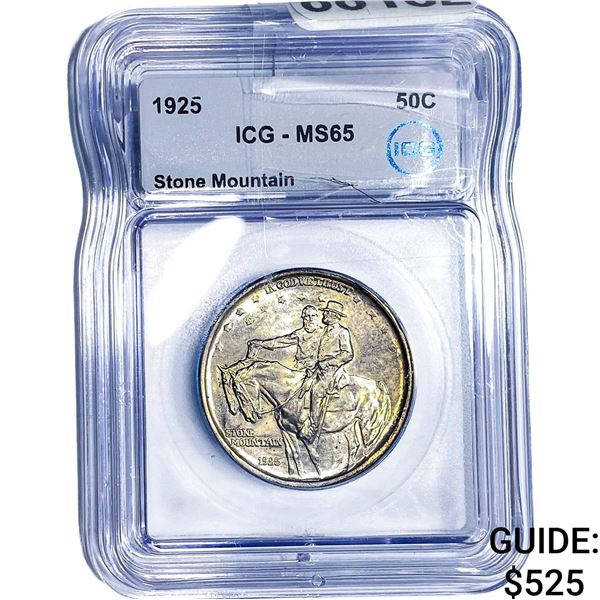 1925 Stone Mountain Half Dollar ICG MS65