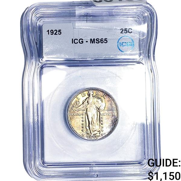 1925 Standing Liberty Quarter ICG MS65