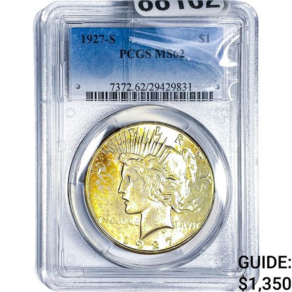 1927-S Silver Peace Dollar PCGS MS62