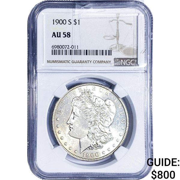 1900-S Morgan Silver Dollar NGC AU58