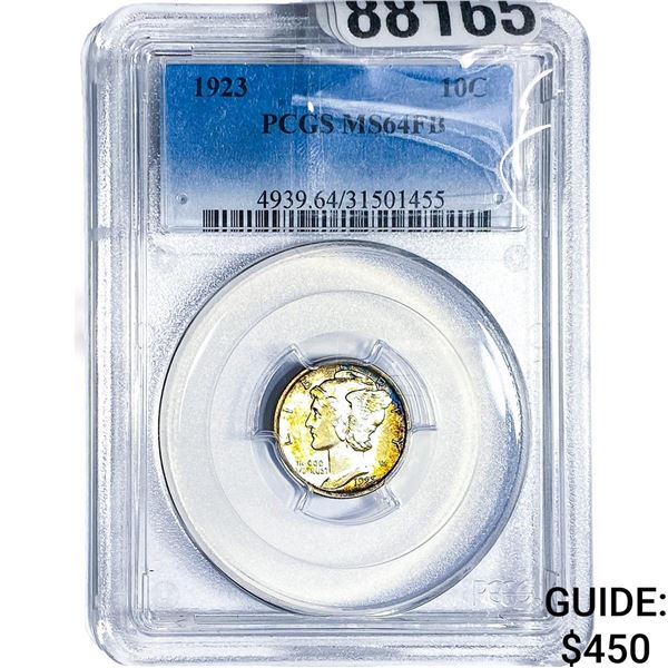1923 Mercury Silver Dime PCGS MS64 FB