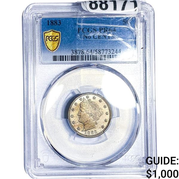 1883 Liberty Victory Nickel PCGS PR64 No Cents