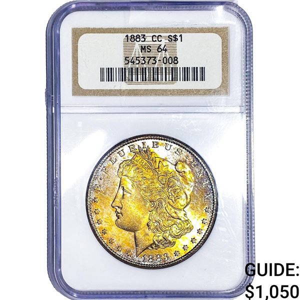 1883-CC Morgan Silver Dollar NGC MS64