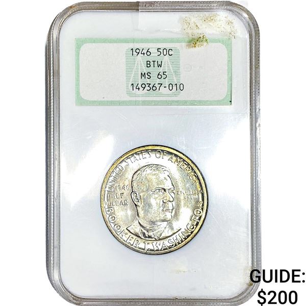 1946 Booker T Half Dollar NGC MS65