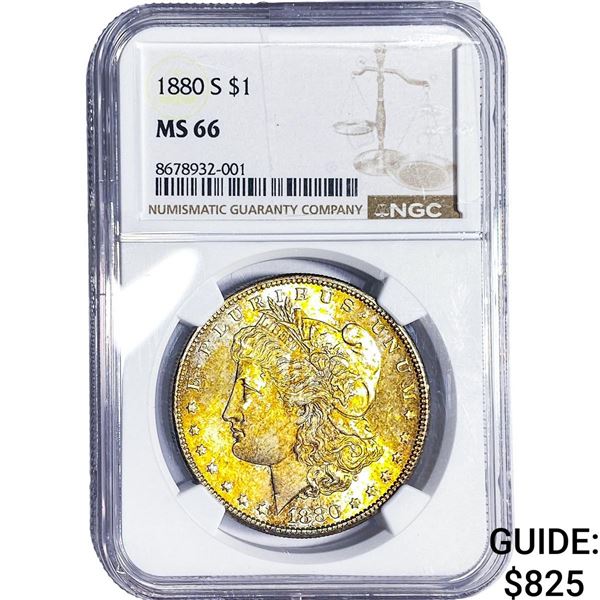 1880-S Morgan Silver Dollar NGC MS66