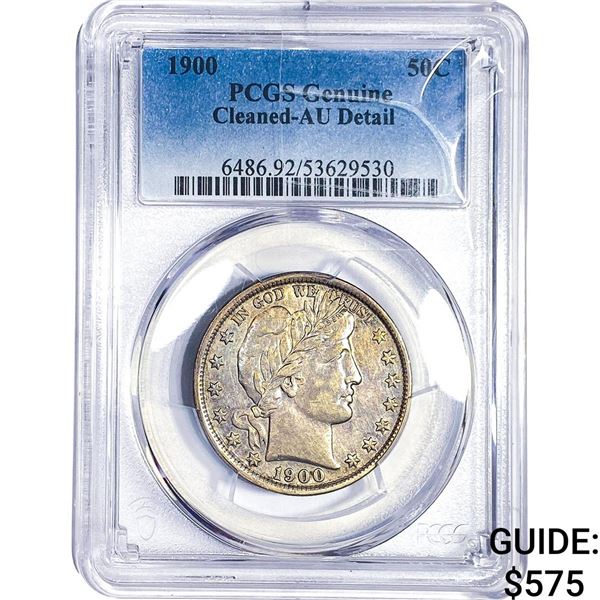 1900 Barber Half Dollar PCGS AU
