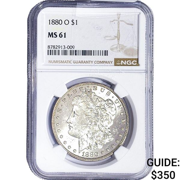1880-O Morgan Silver Dollar NGC MS61