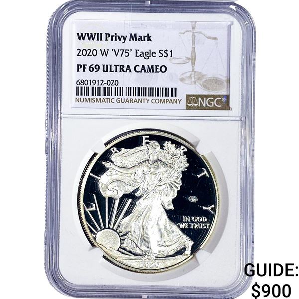 2020-W Silver Eagle NGC PF69 Ultra Cameo