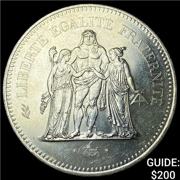 1977 France Silver 50 Francs