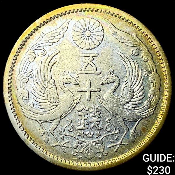 1938 Japan Silver 50 Sen