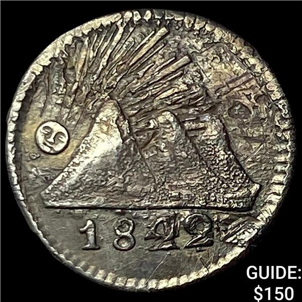 1842/29 Central American Republic Silver 1/4 Real