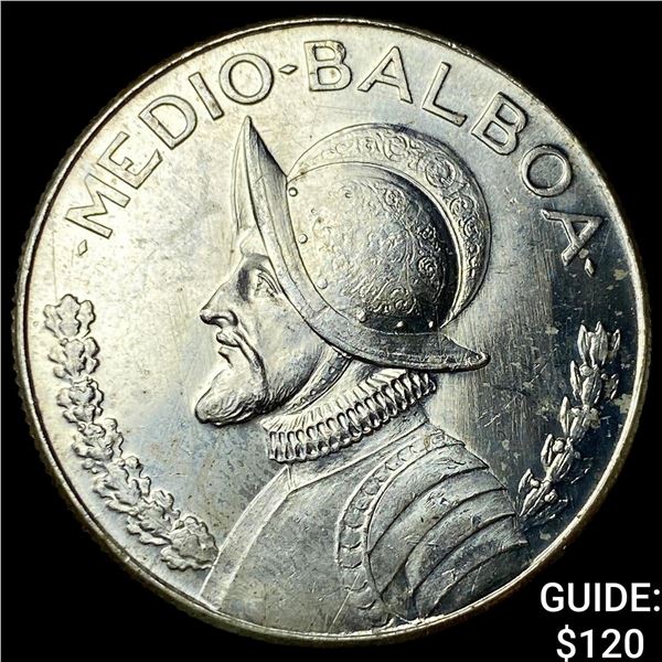 1966 Panama Silver 1/2 Balboa