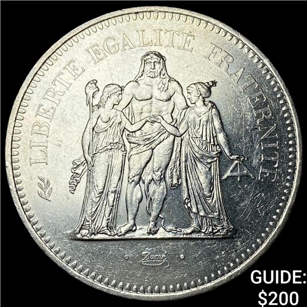 1977 France Silver 50 Francs