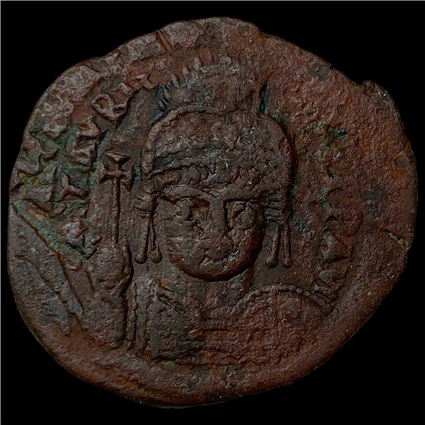 Constantinople Maurice Tiberius Bronze Follis