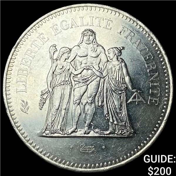 1977 France Silver 50 Francs
