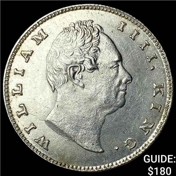 1835 India Silver 1 Rupee