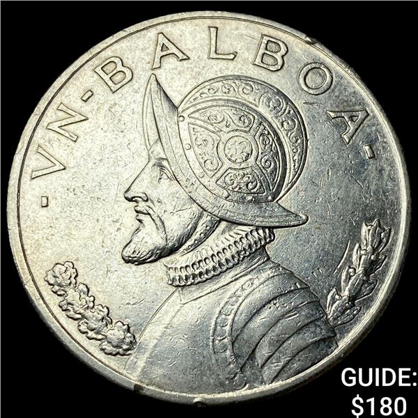 1934 Panama Silver 1 Balboa