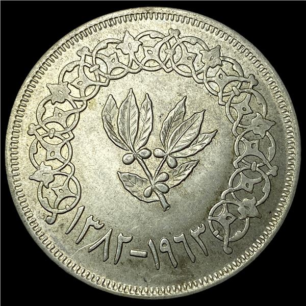 1963 Yemen Republic Arab Republic Silver 1 Riyal