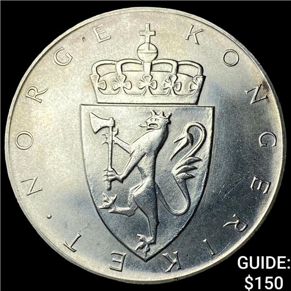 1964 Norway Silver 10 Kroner