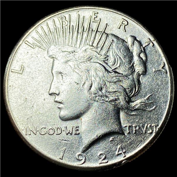 1924-S Silver Peace Dollar CLOSELY UNCIRCULATED