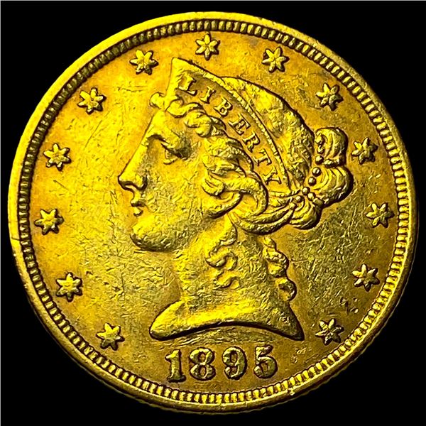 1895 Liberty Head Half Eagle $5 Gold CHOICE AU