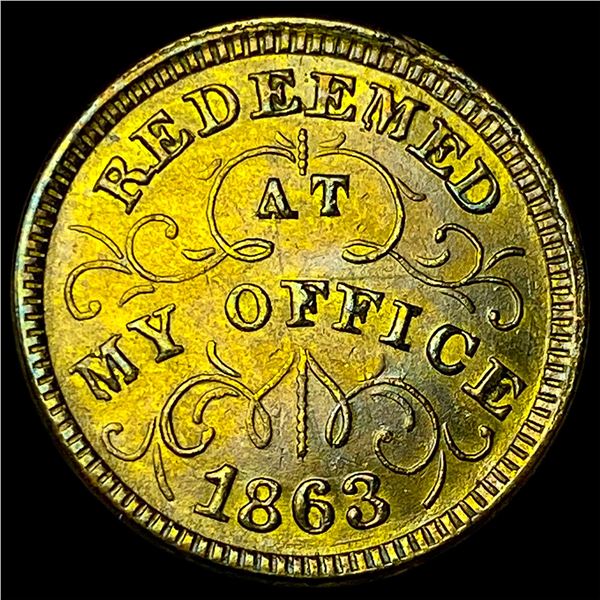1863 Civil War Token - Oliver Boutwell CLOSELY UNCIRCULATED