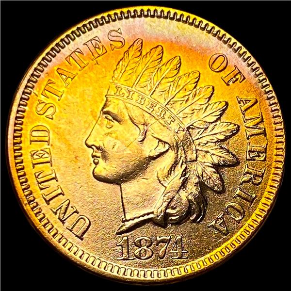 1874 Indian Head Cent CHOICE AU