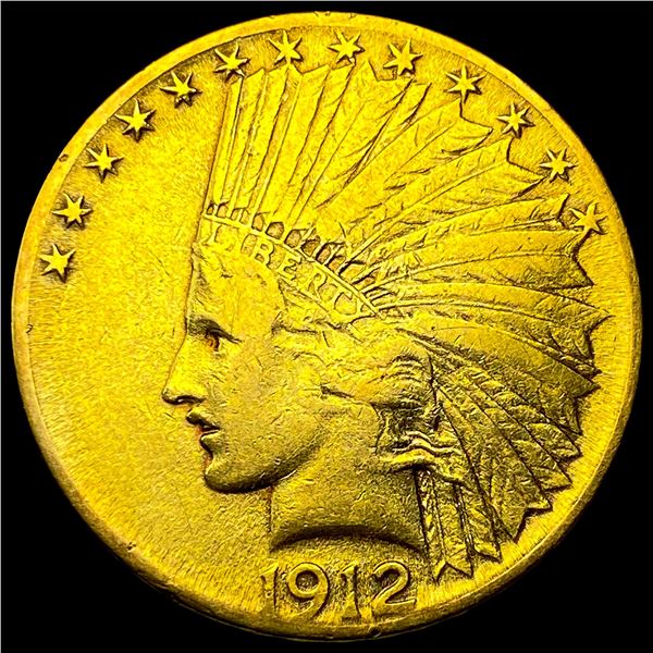 1912 Indian Head $10 Gold Eagle NEARLY UNCIRCULATED