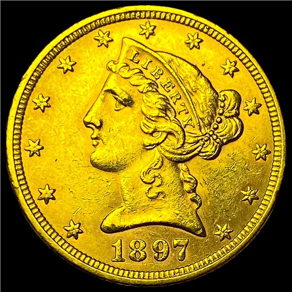 1897 Liberty Head Half Eagle $5 Gold UNCIRCULATED