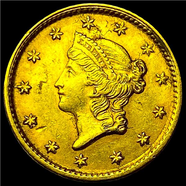 1853 Gold $1 Liberty Head Type 1 CLOSELY UNCIRCULATED