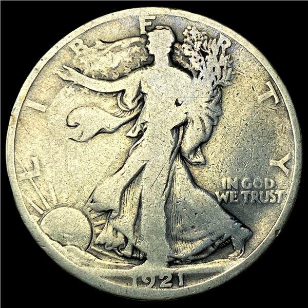 1921-D Silver Walking Liberty Half Dollar LIGHTLY CIRCULATED