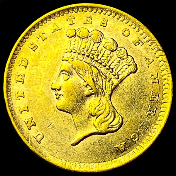 1856 Gold $1 Indian Head Type 3 CLOSELY UNCIRCULATED